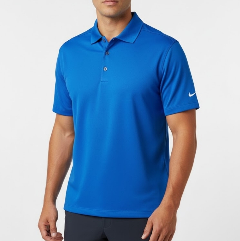 🏷️Nike Golf Men’s Blue Dri-FIT Polo Shirt Performance Golf Top L